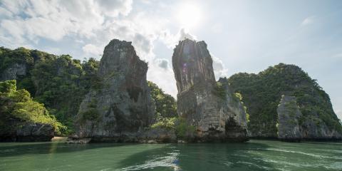 Thailand beach rocks