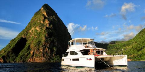 Sailing in the waters of St Lucia