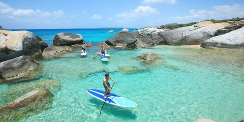 Stand up paddle boarding in the BVI