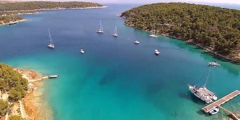 View of Lučice Bay in Croatia